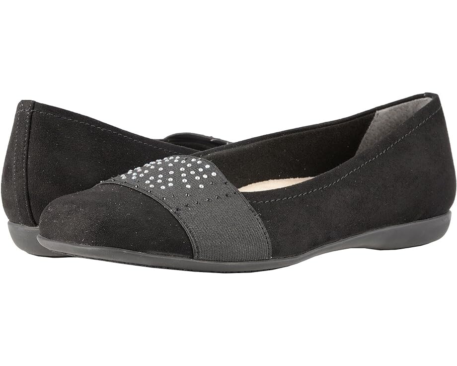

Туфли на плоской подошве Trotters Samantha, цвет Black Microfiber/Elastic