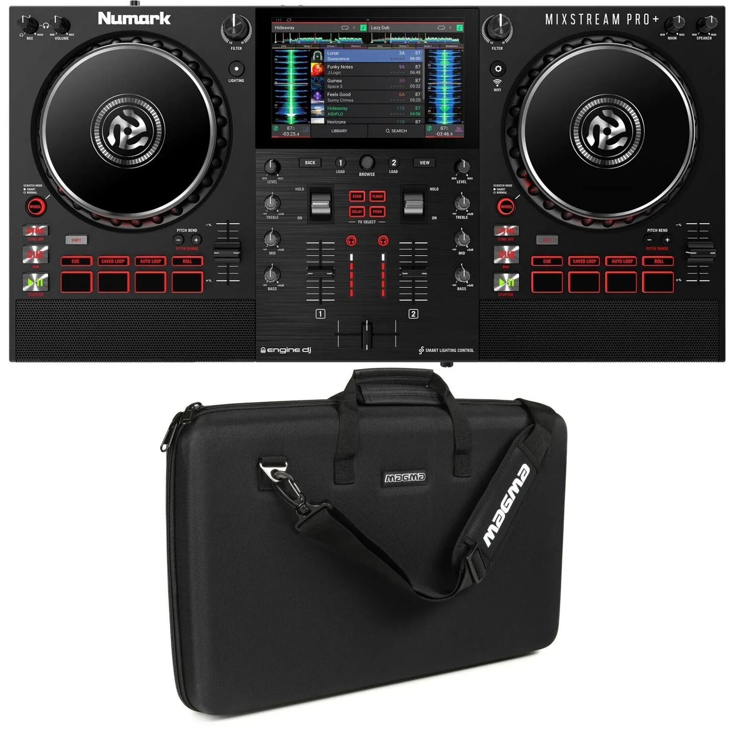 

Numark Mixstream Pro + 2-дековый автономный DJ-контроллер в футляре