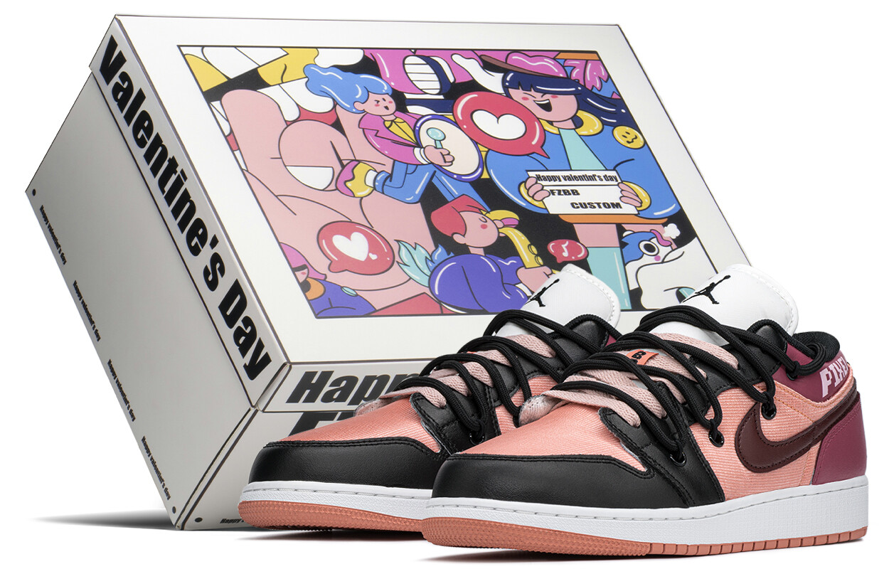

Кроссовки Air Jordan 1 Vintage Basketball Shoes Women's Low-top Pink, розовый