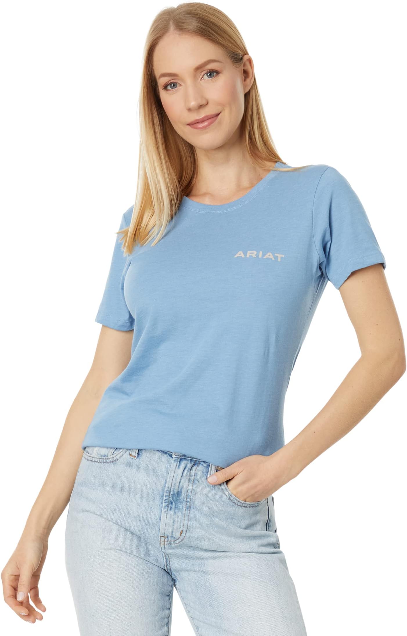 

Футболка «Хила Ривер» Ariat, цвет Light Blue Heather