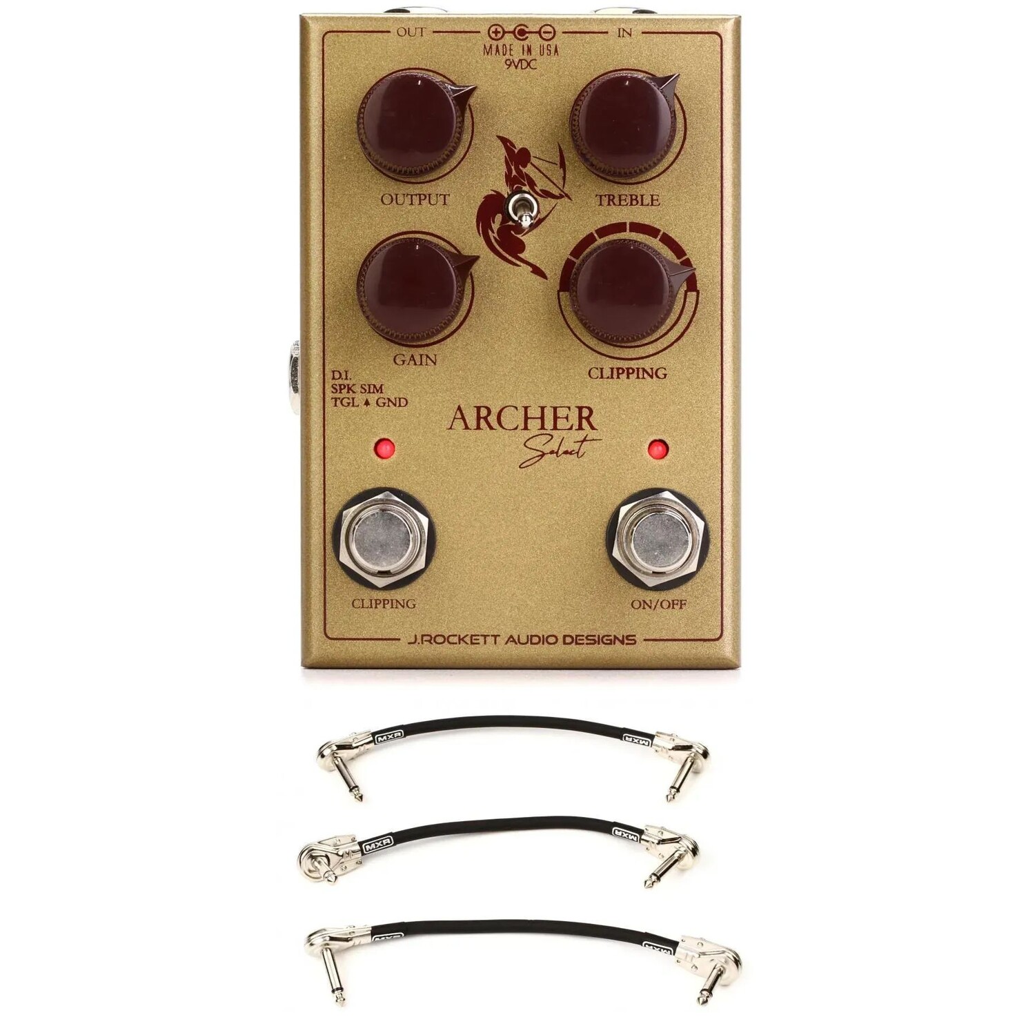 

Педаль J. Rockett Audio Designs Archer Select Boost/Overdrive с 3 соединительными кабелями