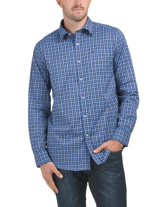 

Спортивная рубашка в клетку Intercoastal Performance Southern Tide, синий