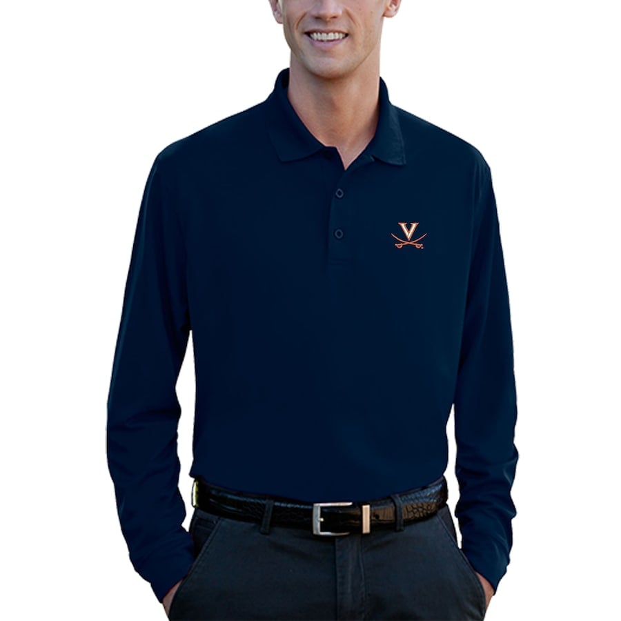 

Поло с длинным рукавом Vantage Apparel Virginia Cavaliers, нави