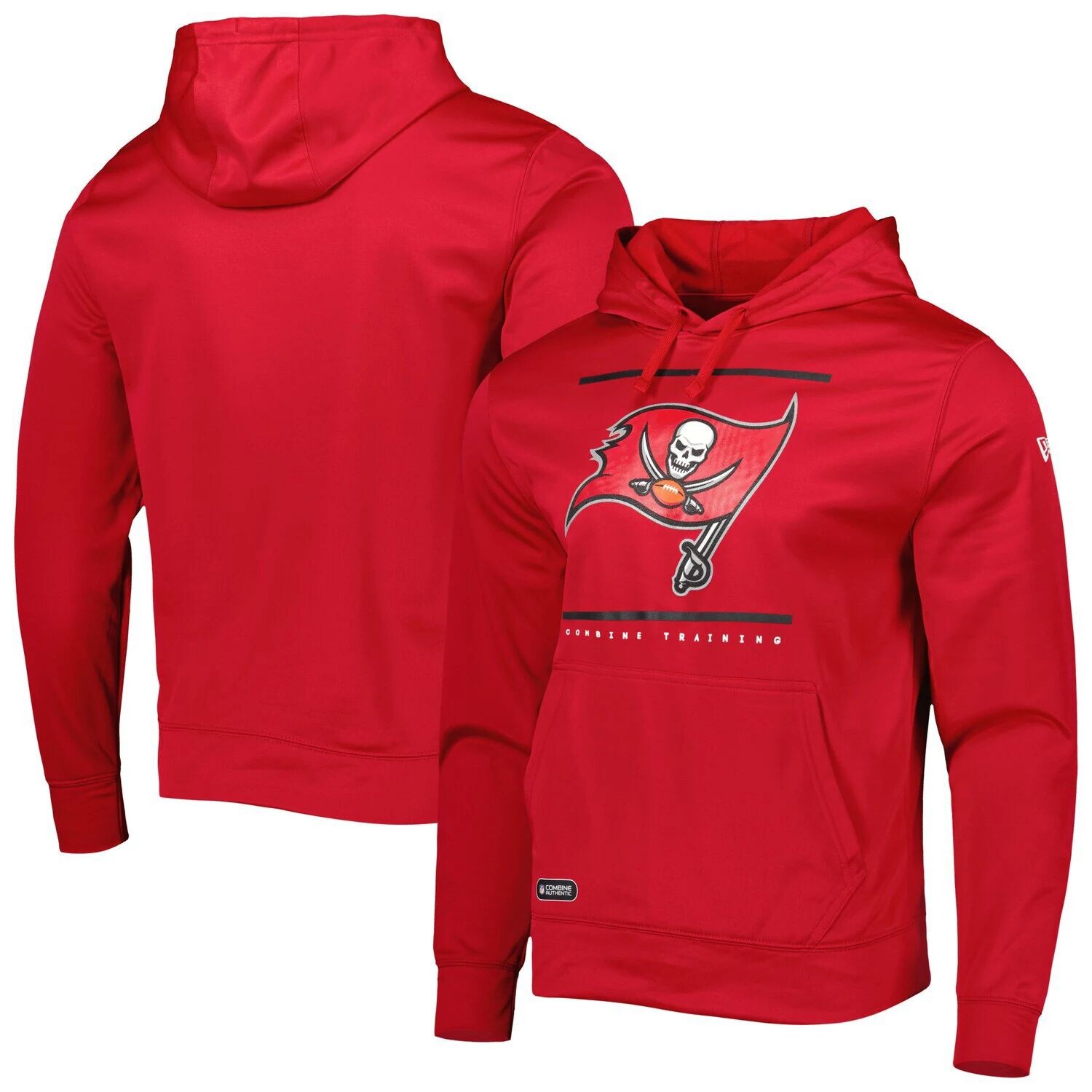 

Мужской красный пуловер New Era Tampa Bay Buccaneers с капюшоном и капюшоном