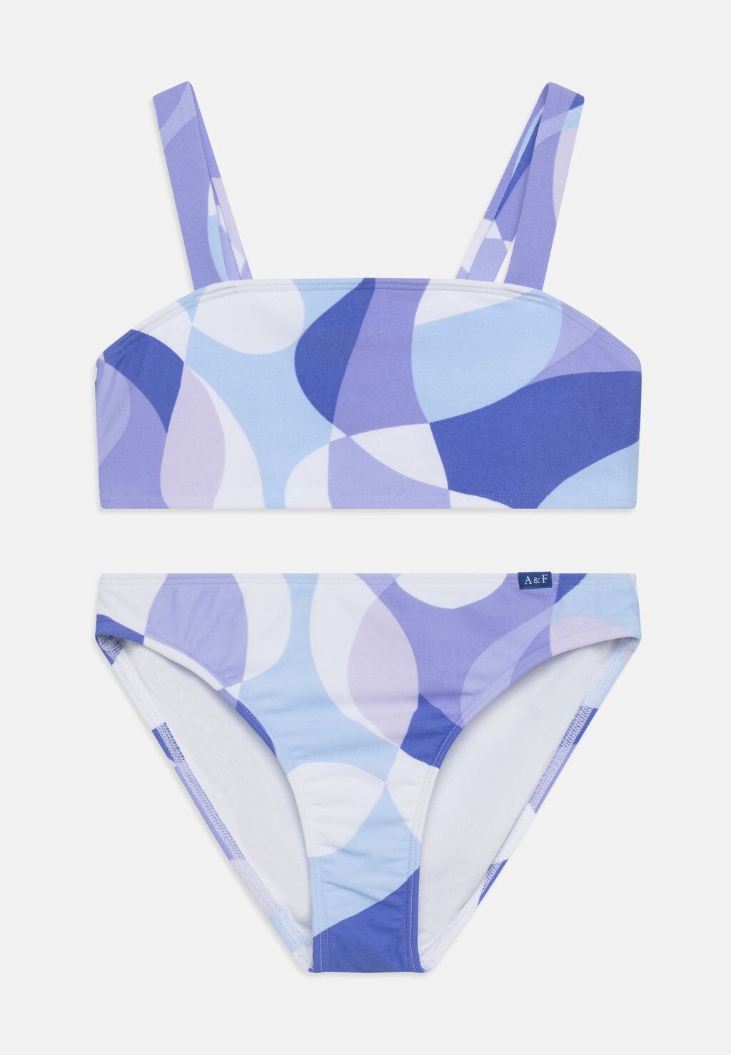 Бикини BANDEAU Abercrombie & Fitch, цвет blue abstract