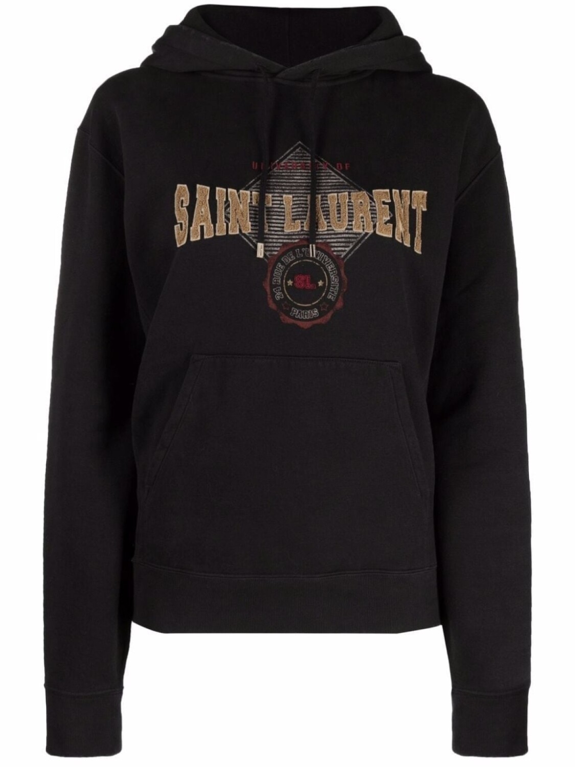 

Saint Laurent худи Empiecement с логотипом, черный