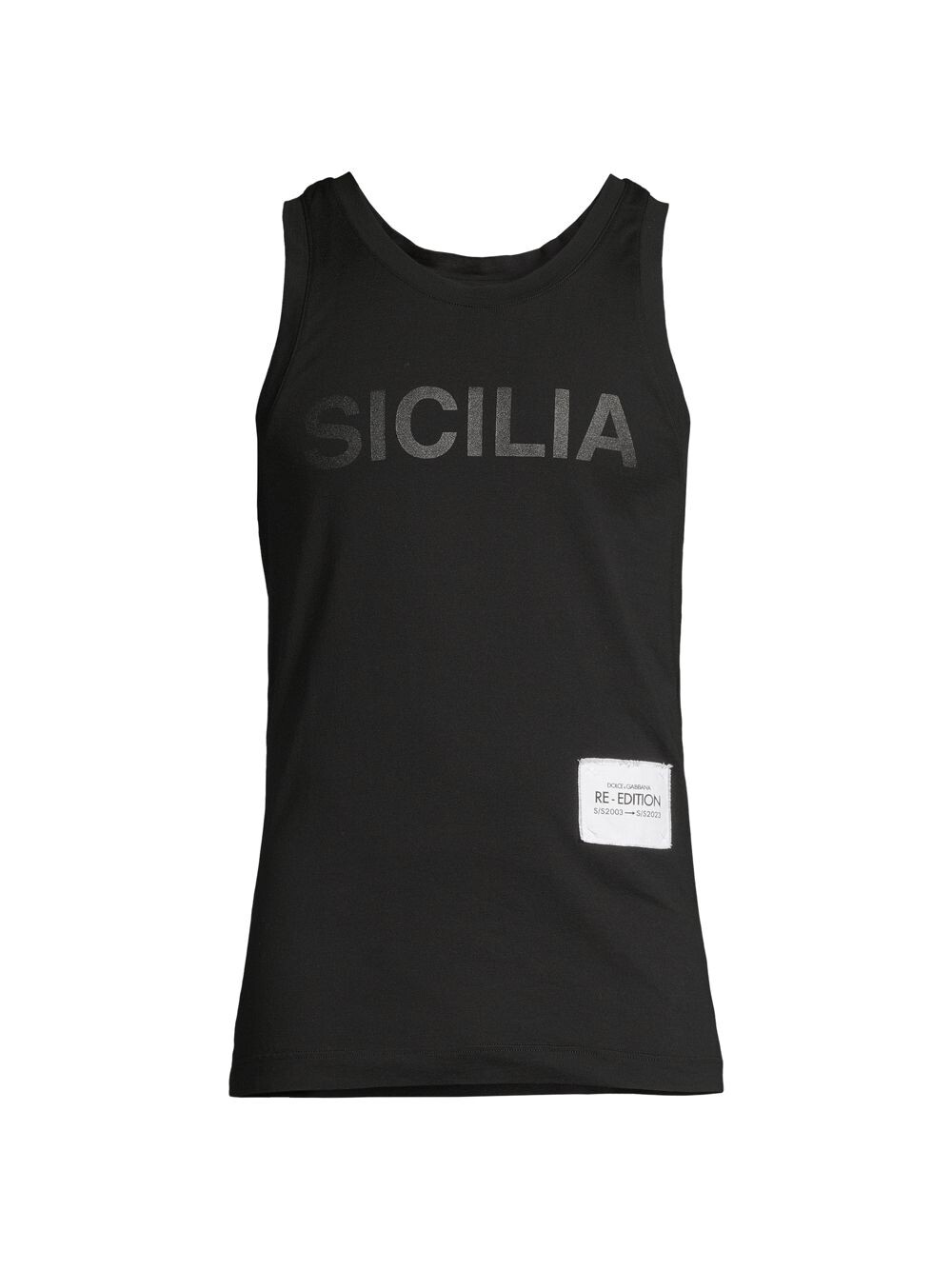 

Майка Re-Edition Label из джерси DOLCE&GABBANA, неро
