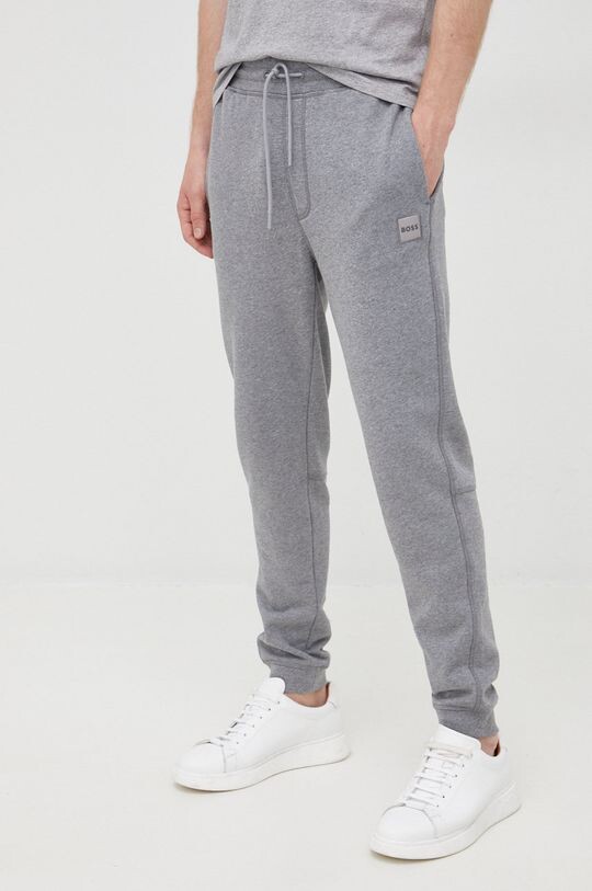 

Хлопковые спортивные брюки BOSS BOSS CASUAL Boss Orange, серый