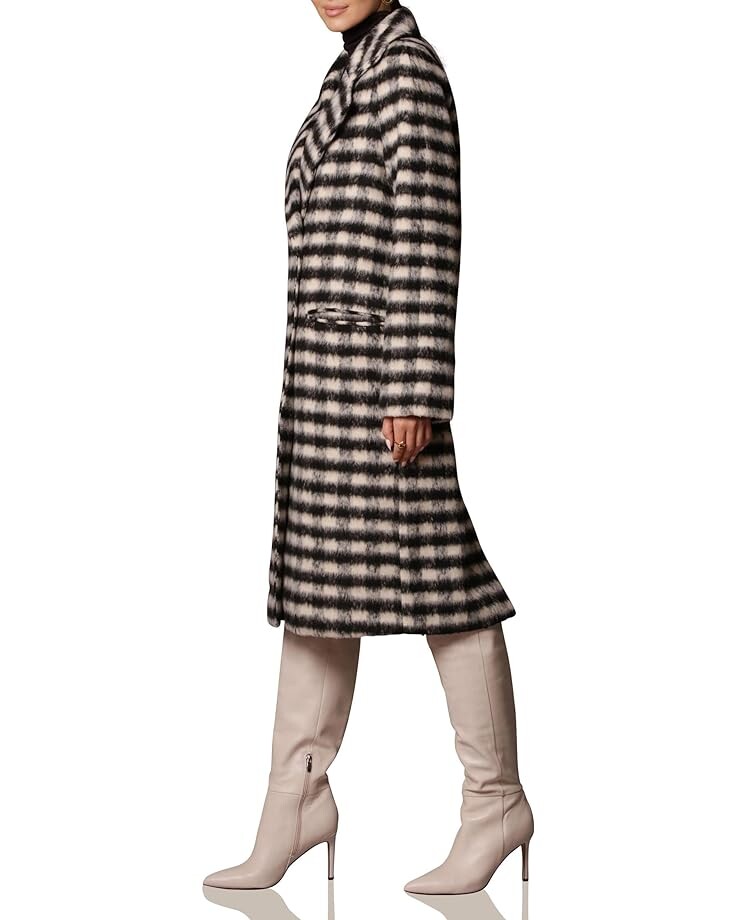 

Пальто Avec Les Filles Houndstooth Double-Face Raglan Coat, цвет Black/White Houndstooth