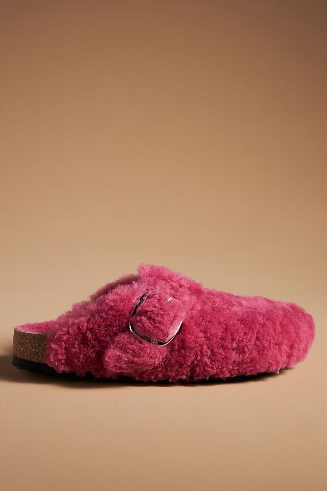 

Сабо Birkenstock Boston с принтом, розовый