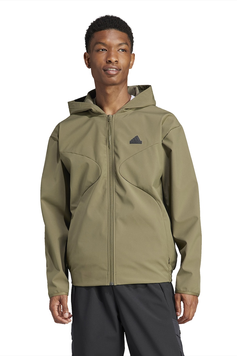цена Куртка на молнии City Escape Adidas Sportswear, зеленый