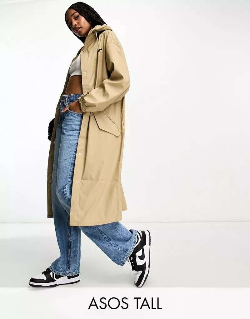 

Прорезиненная парка ASOS DESIGN Tall