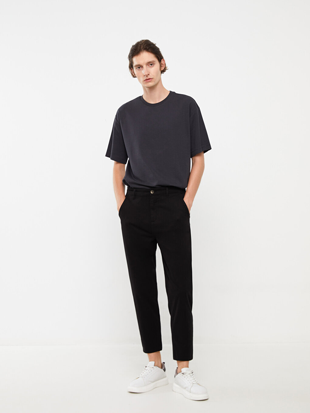 

Удобные мужские брюки из габардина LCW Casual, черный