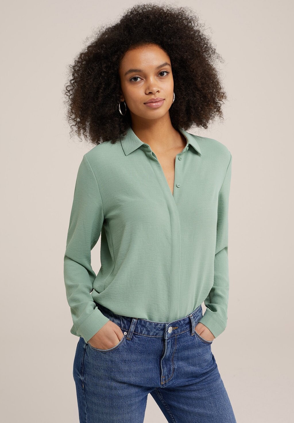 

Блузка-рубашка WE Fashion, цвет green