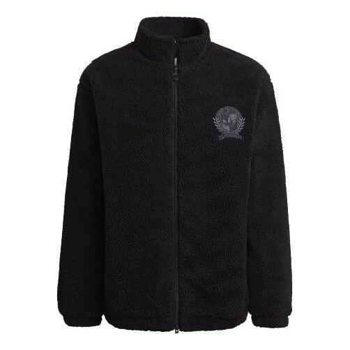 Куртка adidas originals C Crest Jacket Stay Warm polar fleece Stand Collar Black, черный куртка adidas cny jkt south fleece lined stay warm stand collar sports jacket black черный