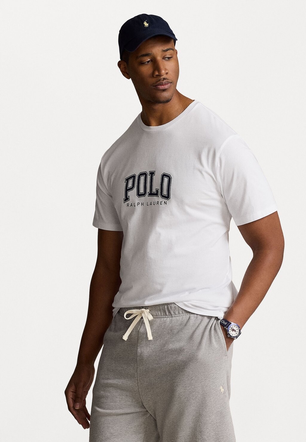 

Футболка с принтом Polo Ralph Lauren Big & Tall, белый