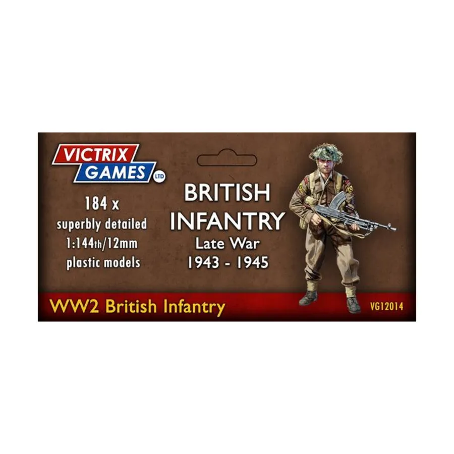 

Британская пехота и тяжелое вооружение, поздняя война (1943-45 гг.), Historical Miniatures - WWII - Allied (Victrix) (12mm)