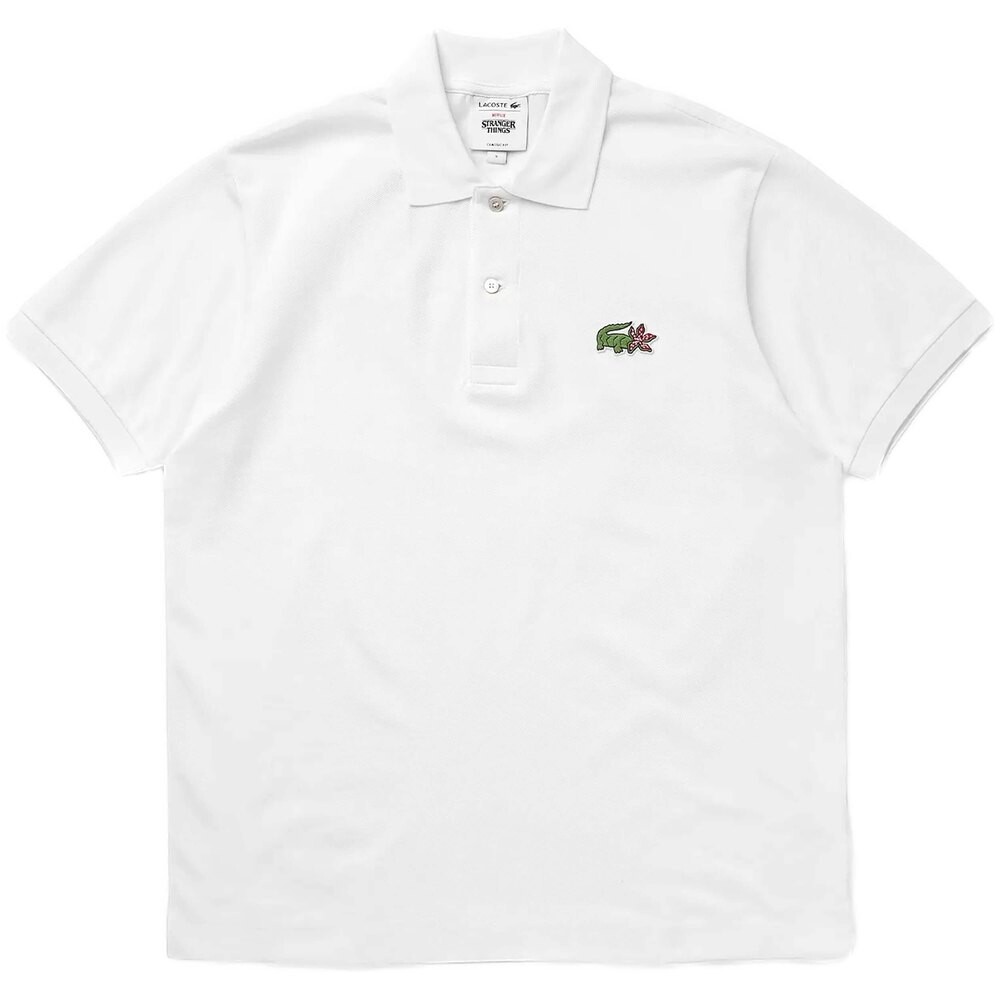 Поло с коротким рукавом Lacoste Flower Logo, белый