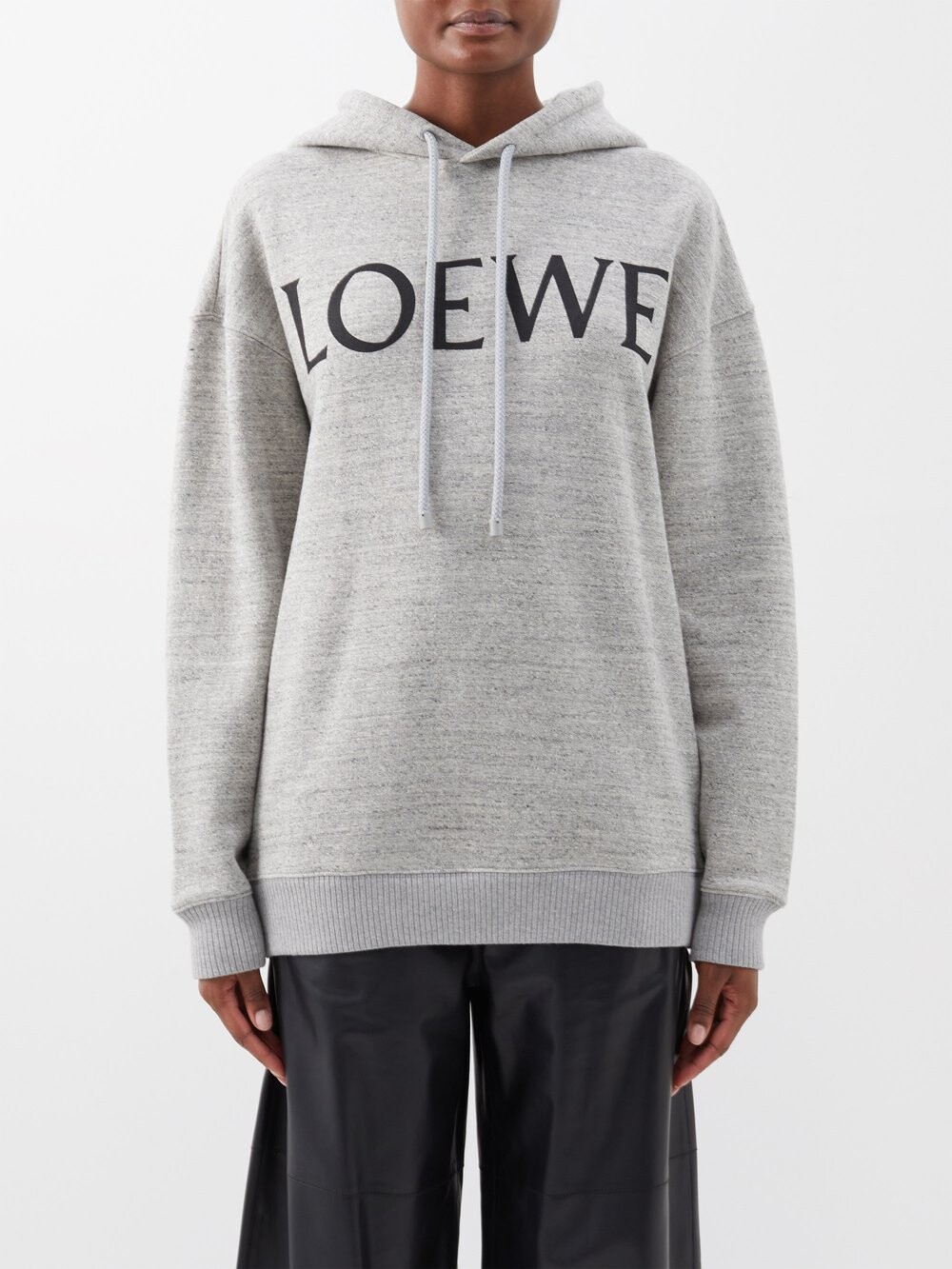 

Толстовка оверсайз из хлопкового джерси с принтом логотипа LOEWE, серый