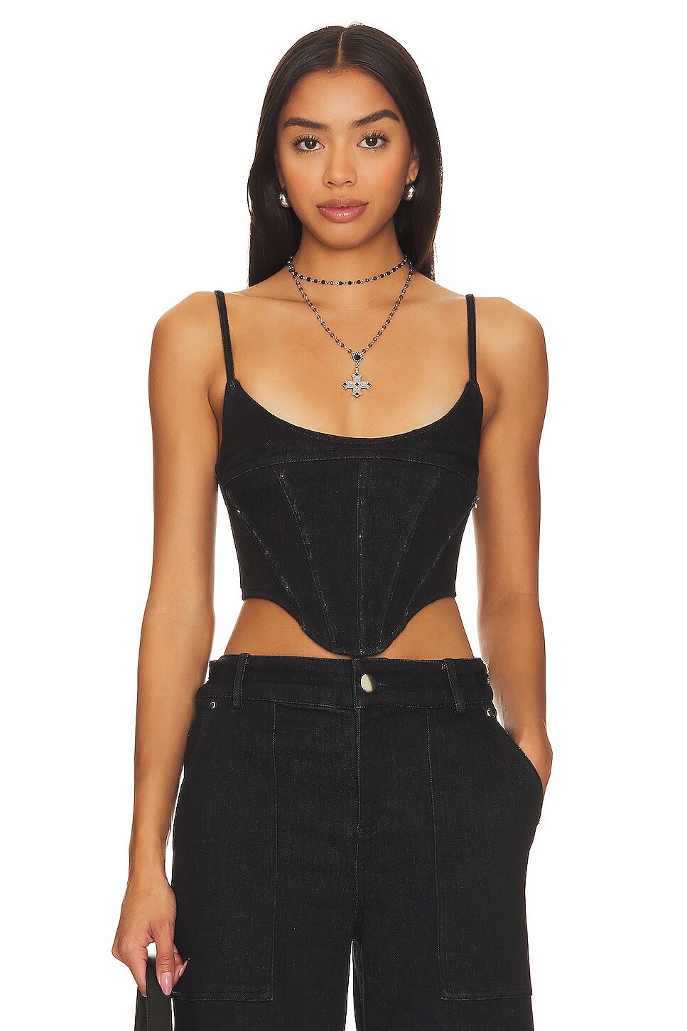 

Топ h:ours Florentina Corset, цвет Washed Gray