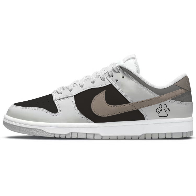 

Кроссовки Nike Dunk Skateboarding Shoes Men Low-top Grey/black/brown, черный/серый
