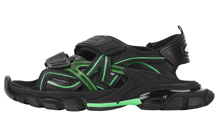 Спортивные сандалии Balenciaga Черный/Флуоресцентный Зеленый