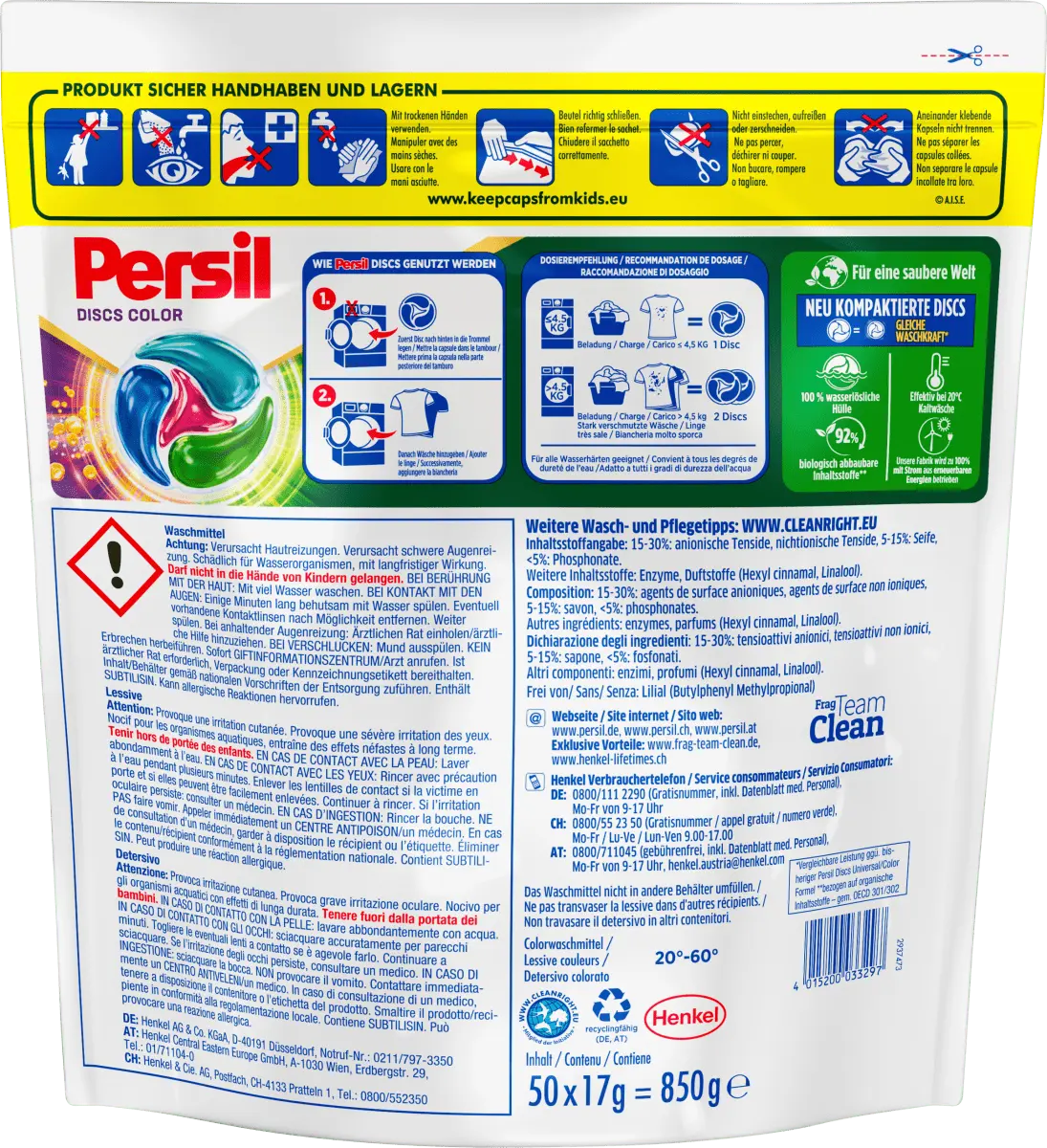 

Цветные моющие диски 50Wl Persil