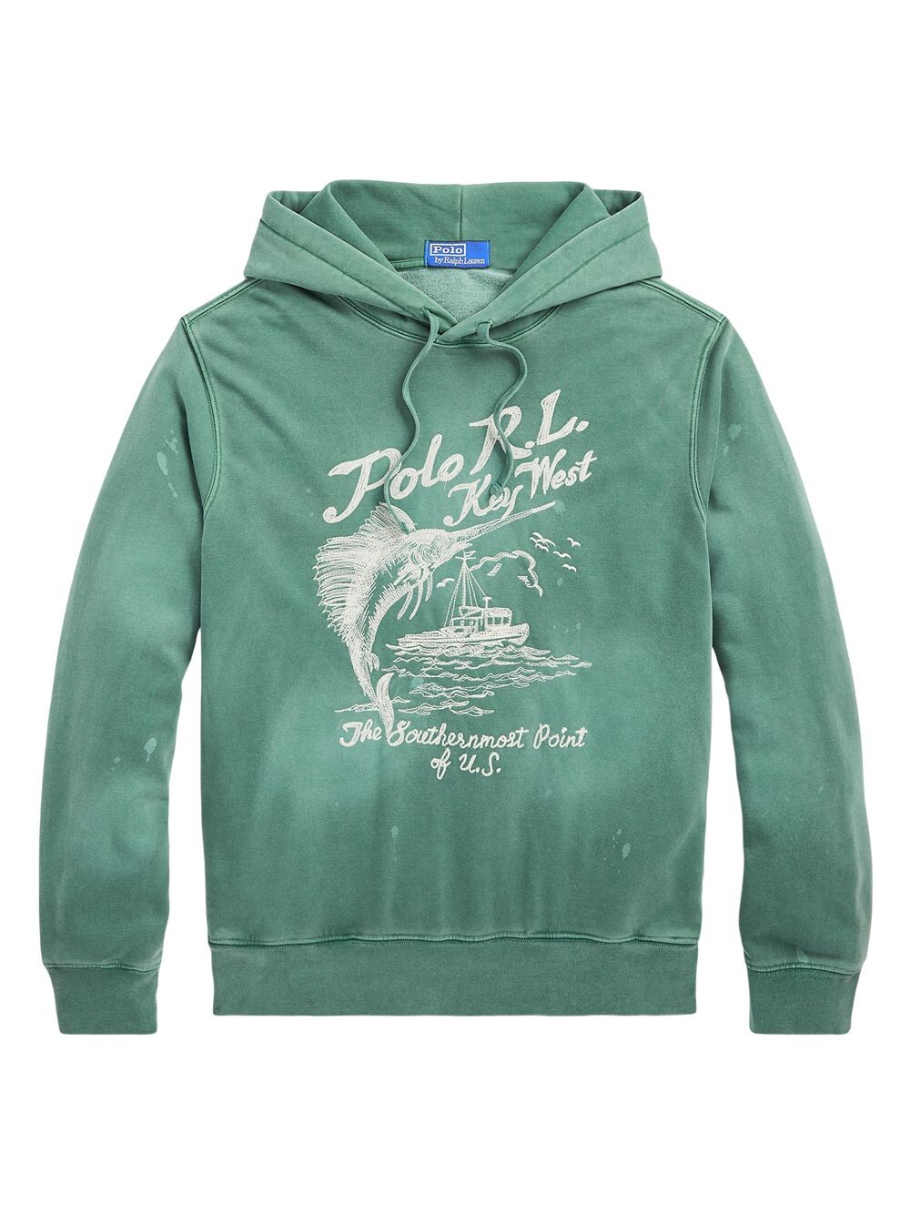 

Толстовка с капюшоном из флиса с вышивкой Polo Ralph Lauren, зеленый