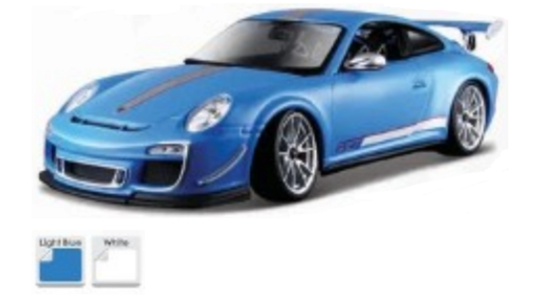 цена Bburago 1:18 Porsche Gts Rs 4.0, 1 шт., в ассортименте белый/синий