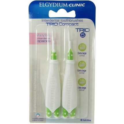 цена Clinic Trio Compact 5 Межзубная щетка очень большая коническая, Elgydium