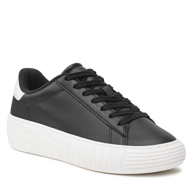

Кроссовки Tommy Jeans Cupsole Leather, черный