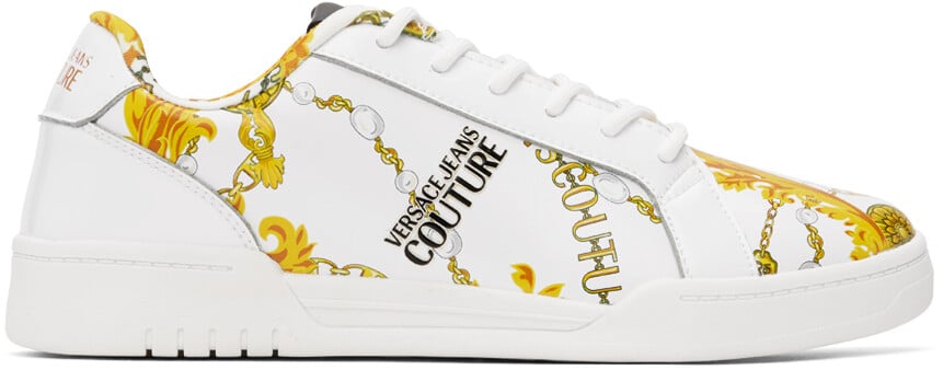 

Versace Jeans Couture Бело-золотые кроссовки Brooklyn