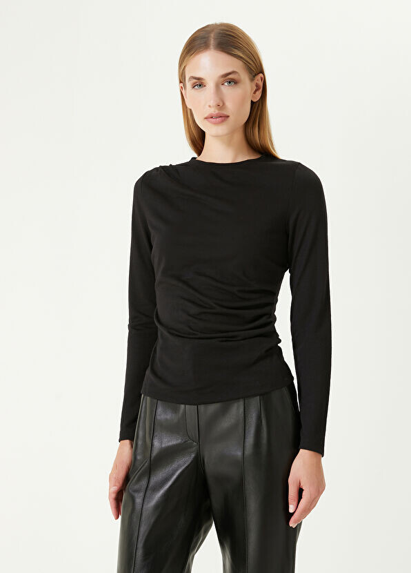 

Драпированная блузка Beymen Collection, черный