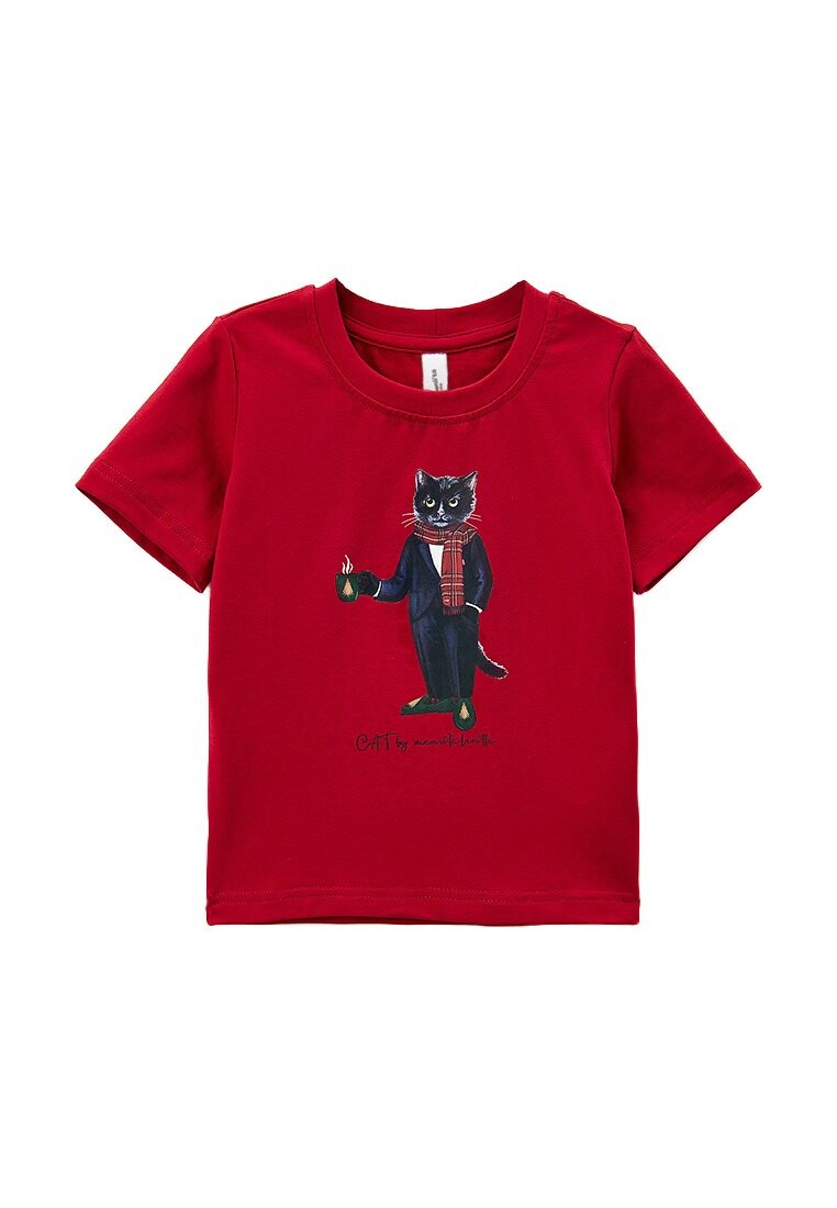 

Футболка с принтом Cat Christmas Manii'ta Lacitta, красный