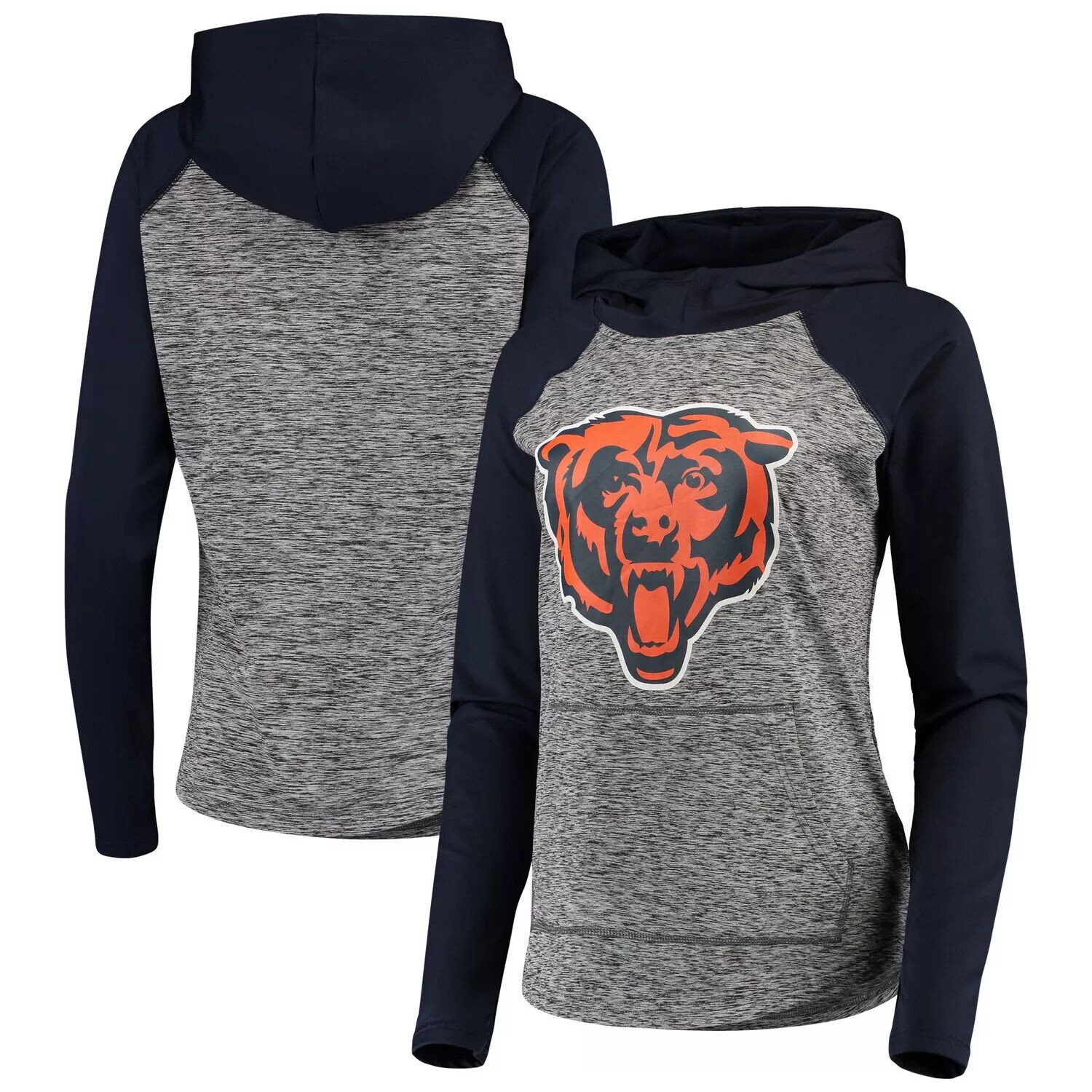 

Женский пуловер с капюшоном G-III 4Her от Carl Banks, серый/темно-синий, пуловер Chicago Bears Championship Ring G-III