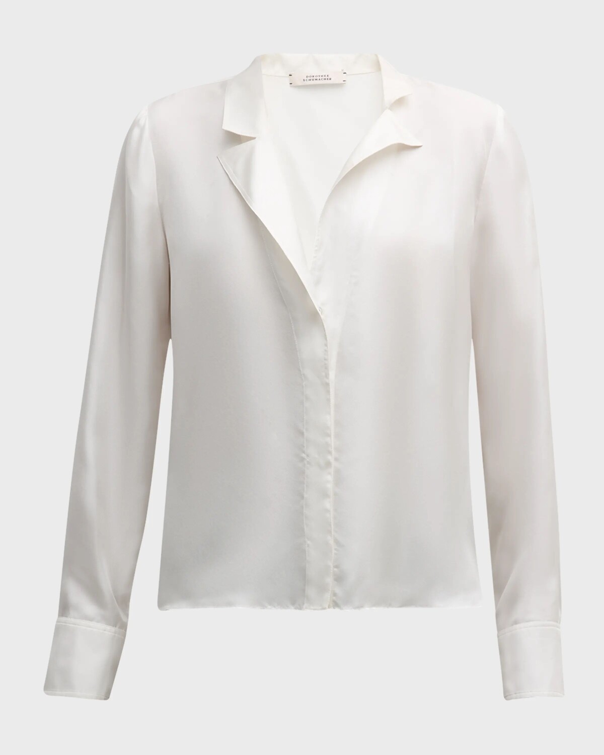 

Шелковая блузка на пуговицах Trench It Up II Dorothee Schumacher, цвет Camelia White