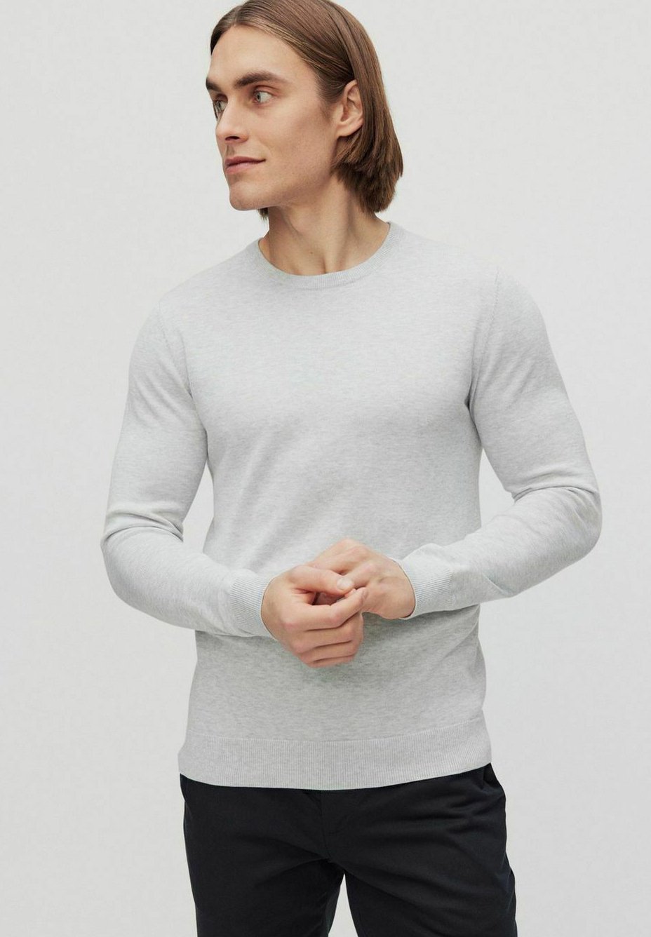 цена Вязаный свитер MENTON Bläck, цвет light grey mel