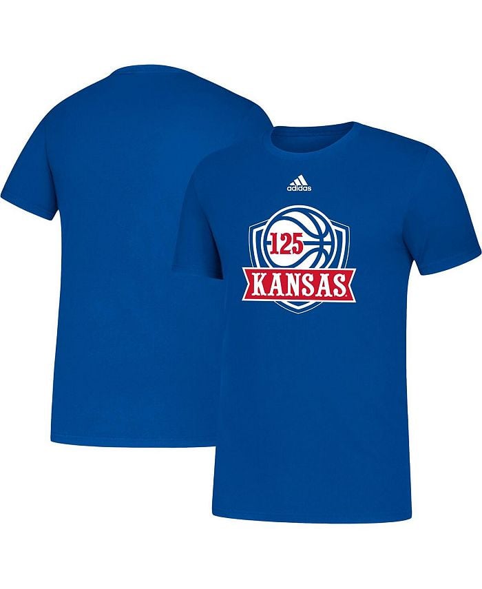 

Мужская футболка с усилителем для баскетбола Royal Kansas Jayhawks 125th Season adidas, синий