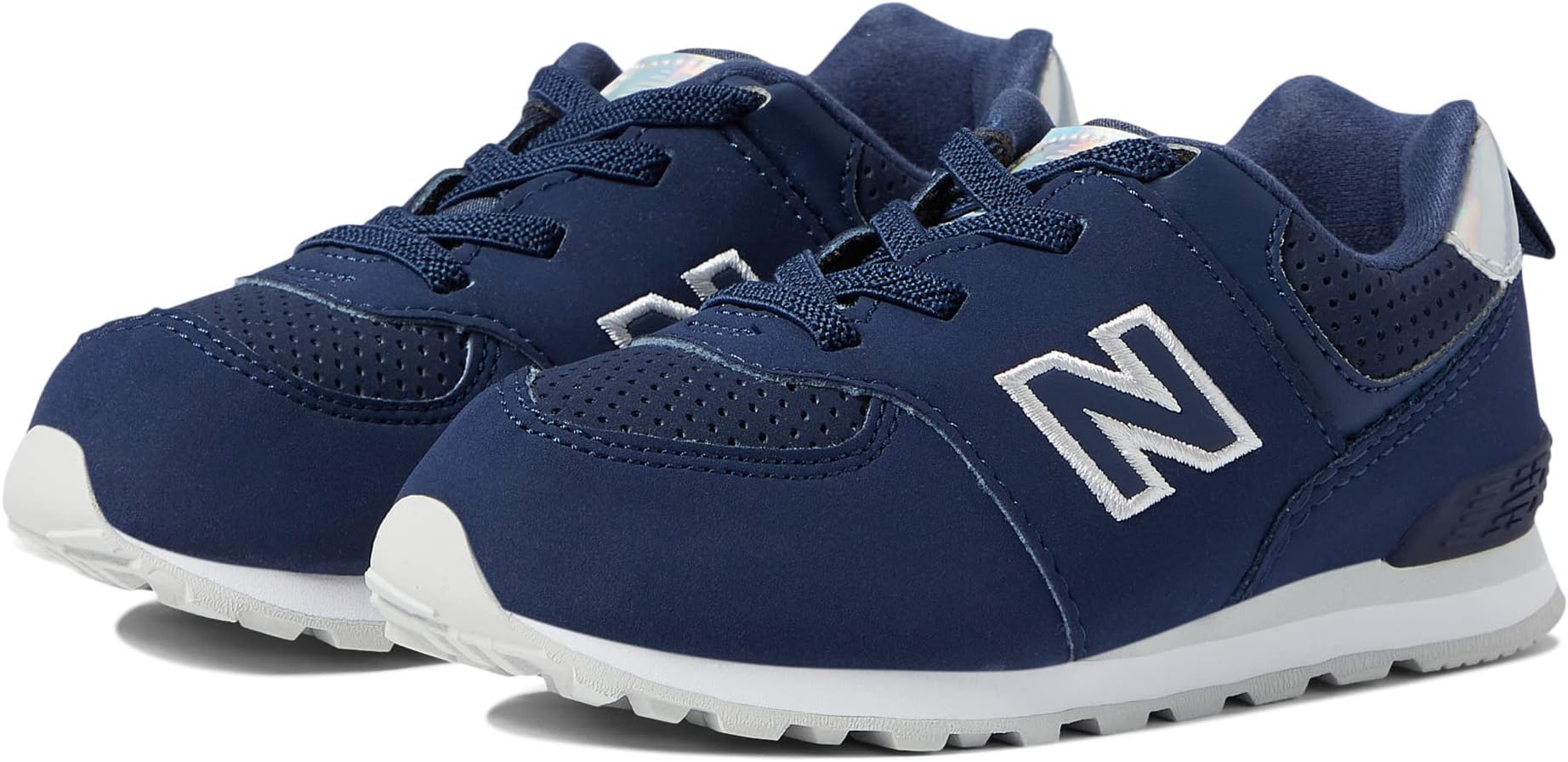 

Кроссовки 574 Bungee Lace New Balance, цвет Natural Indigo/White