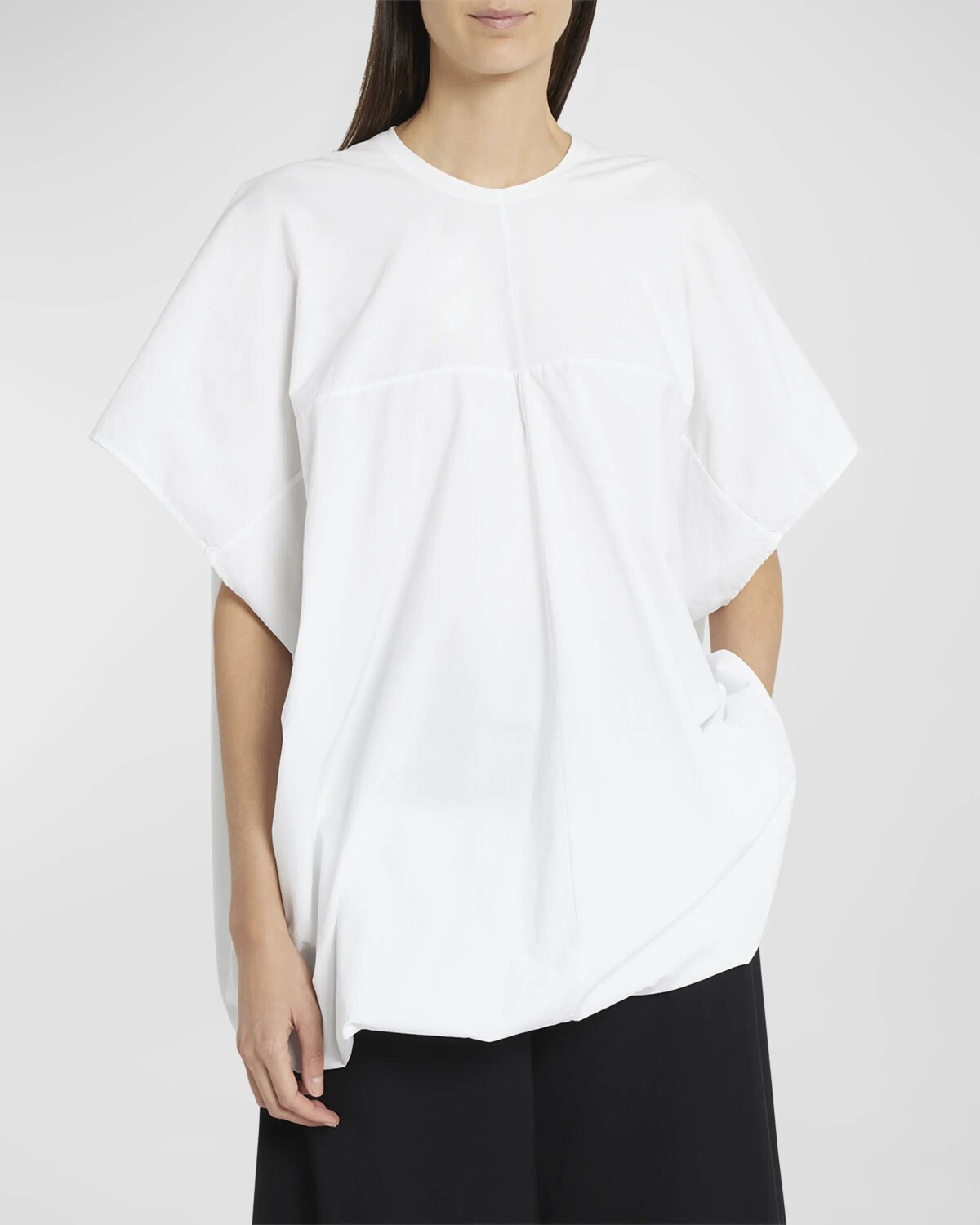 

Ivio Топ-баллон с короткими рукавами и завязками THE ROW, цвет Off White