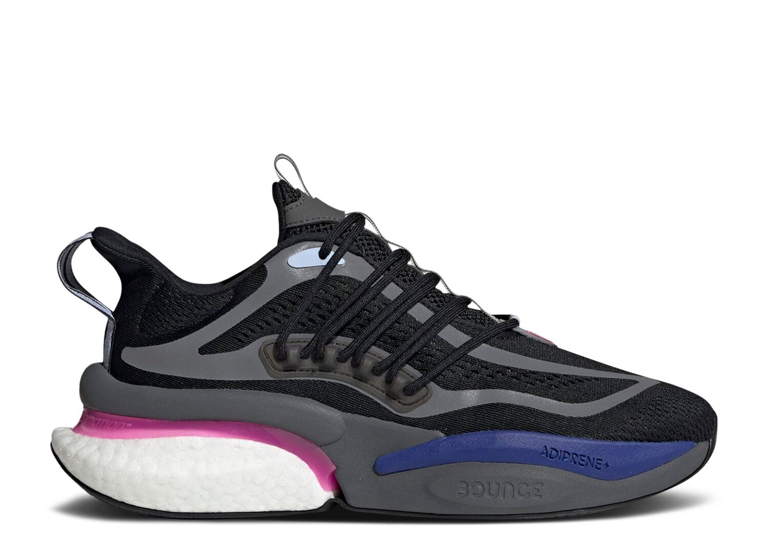

Кроссовки adidas Alphaboost V1 'Black Blue Fuchsia', черный, Черный;серый