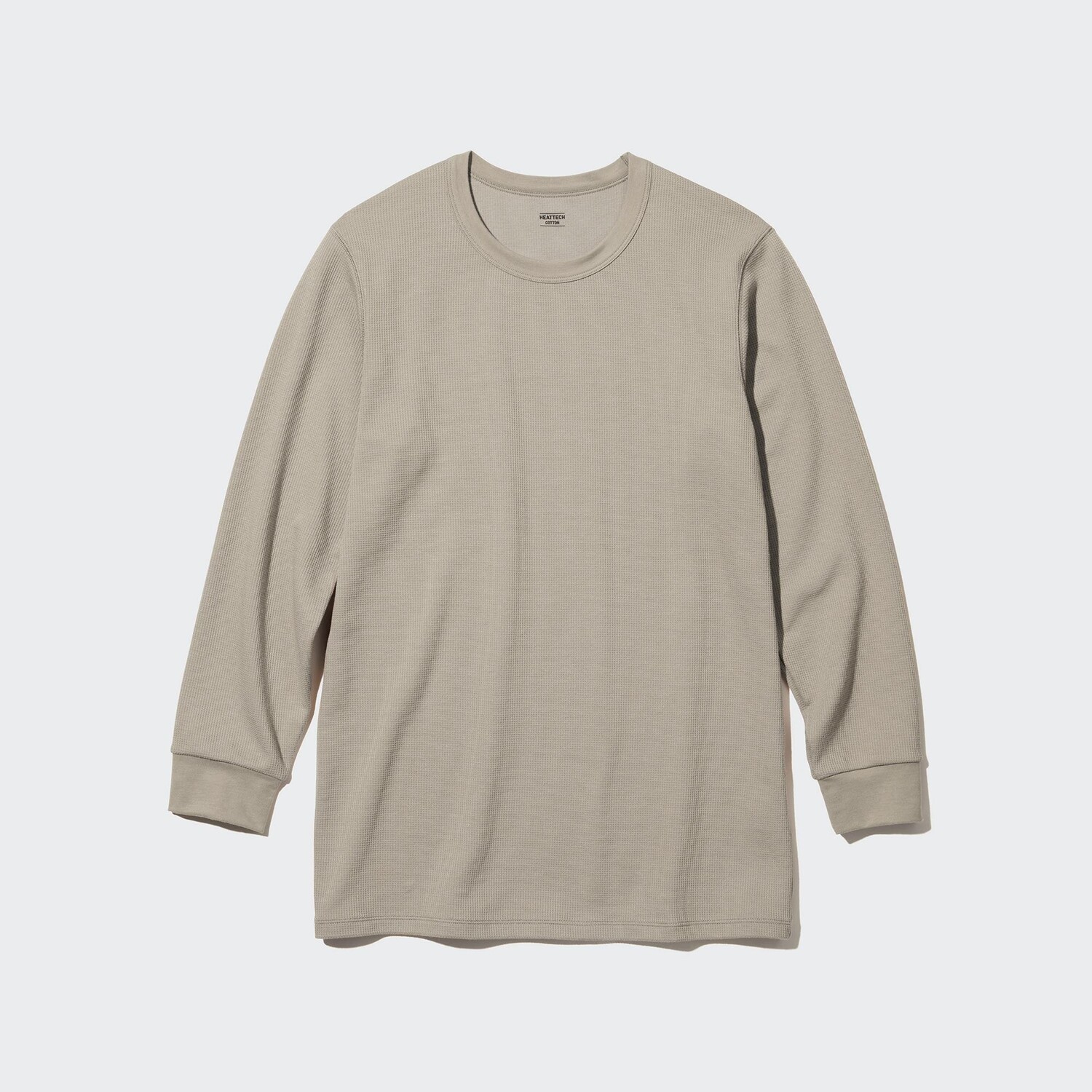 

Футболка хлопковая Uniqlo Heattech с круглым вырезом, бежевый