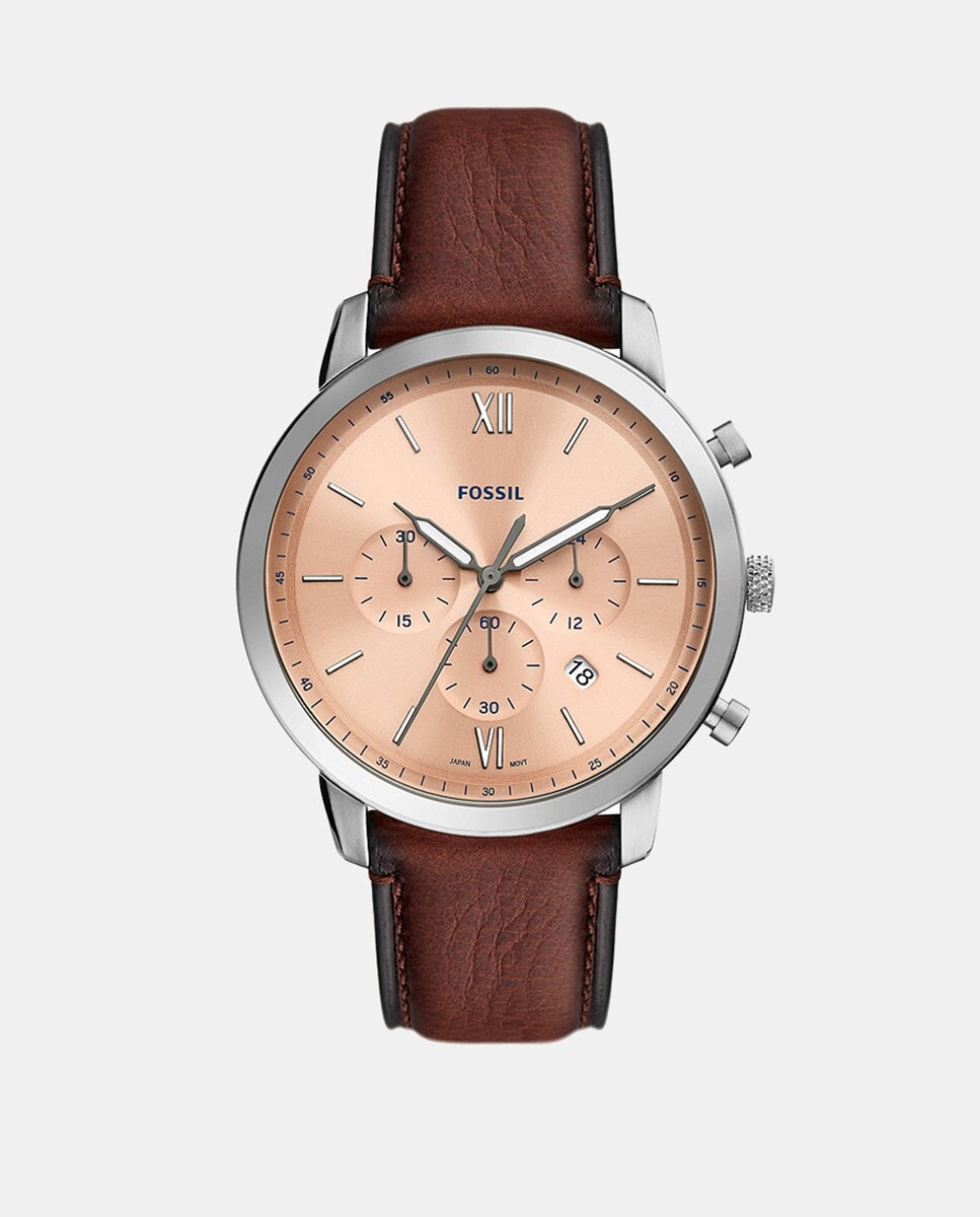 

Neutra FS5982 Экологичные коричневые мужские часы из эко-кожи Fossil, коричневый