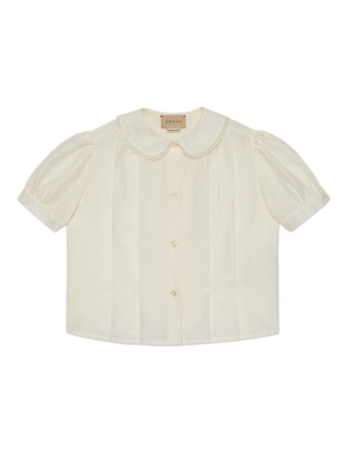 

Gucci Kids жаккардовая рубашка, белый