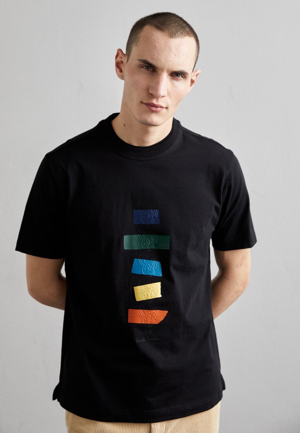 

Футболка с принтом MENS TAPED BunNIES PS Paul Smith, черный