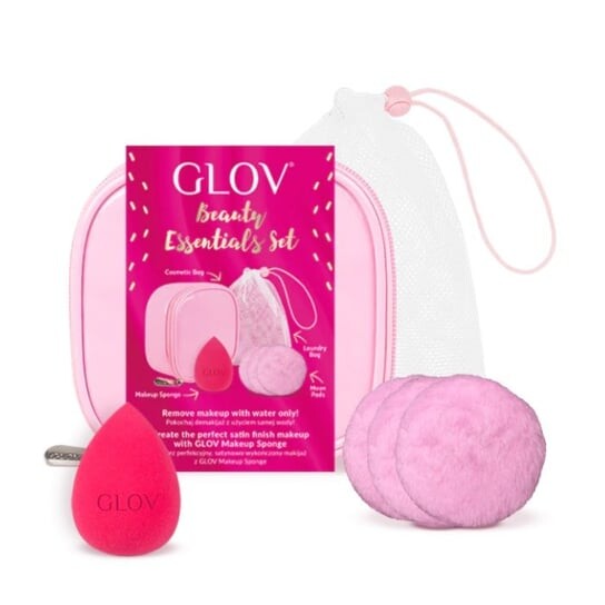 

Набор Glov,Beauty Essentials, губка для макияжа, губка для макияжа + подушечки для настроения и сумка для стирки, подушечки для лица с сумкой + косметичка