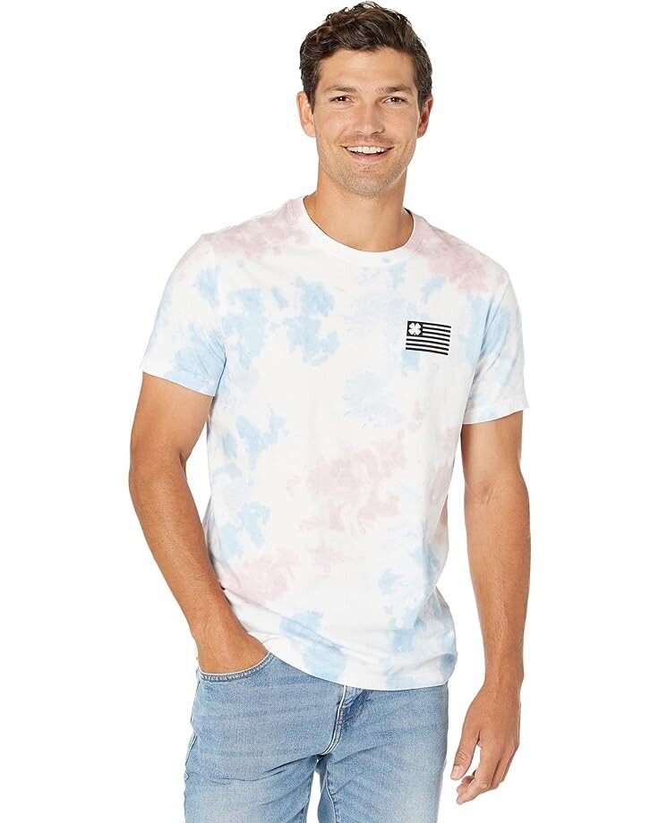 

Футболка Lucky Brand Flag Tie-Dye Tee, мульти