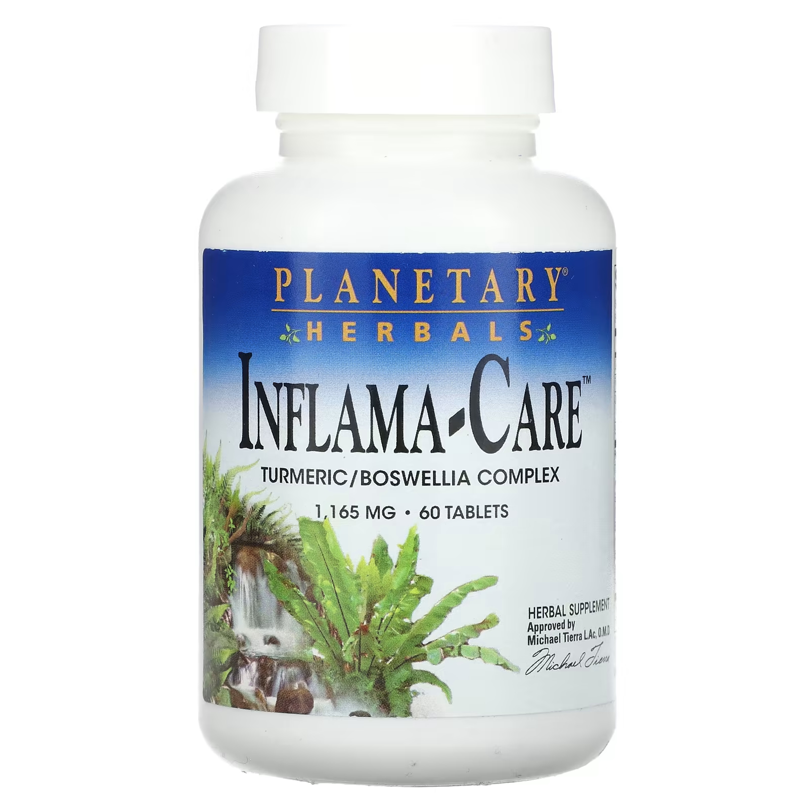 Пищевая добавка Planetary Herbals Inflama-Care 1,165 мг, 60 таблеток (582 мг на таблетку)