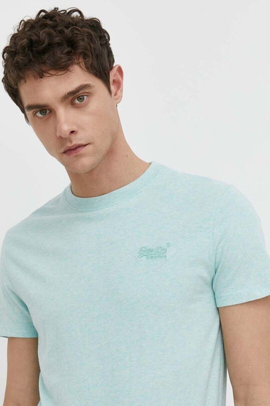 

Хлопковая футболка Superdry, бирюзовый
