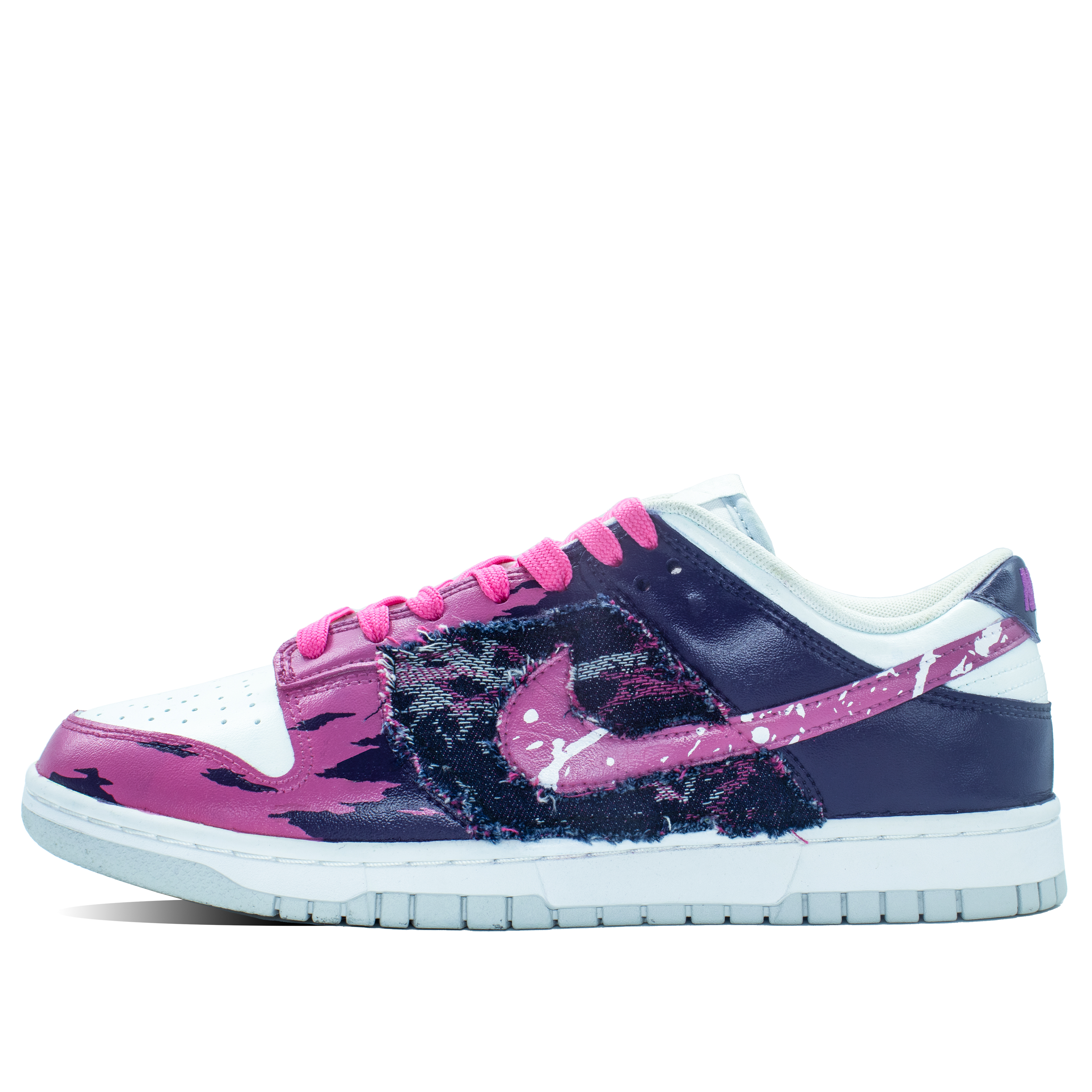 

Кроссовки Nike Dunk Skateboarding Shoes Men Low-top White/purple, фуксия